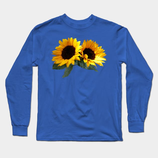 Sunflowers - Sunny Sunflowers Long Sleeve T-Shirt by SusanSavad